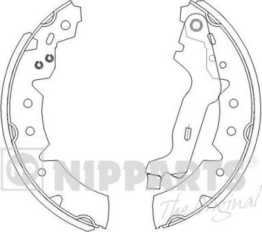 Nipparts J3502072 - Комплект спирачна челюст vvparts.bg