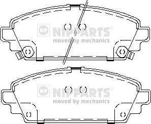 Nipparts J3604048 - Комплект спирачно феродо, дискови спирачки vvparts.bg