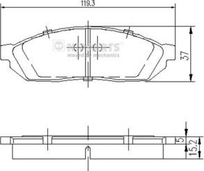 Kawe 11100 - Комплект спирачно феродо, дискови спирачки vvparts.bg