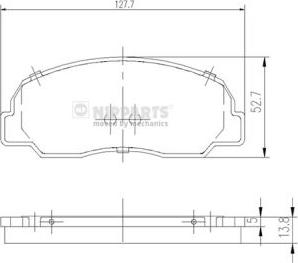 Nipparts J3606001 - Комплект спирачно феродо, дискови спирачки vvparts.bg