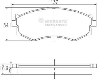 Nipparts J3601042 - Комплект спирачно феродо, дискови спирачки vvparts.bg