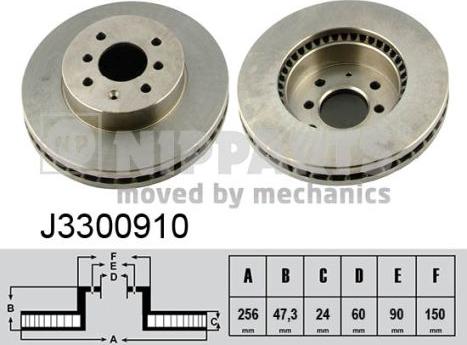 Nipparts J3300910 - Спирачен диск vvparts.bg