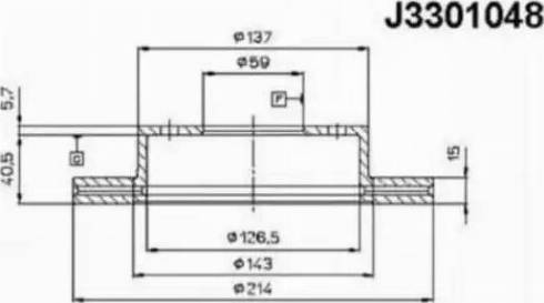 Nipparts J3301048 - Спирачен диск vvparts.bg