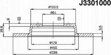 Nipparts J3301000 - Спирачен диск vvparts.bg