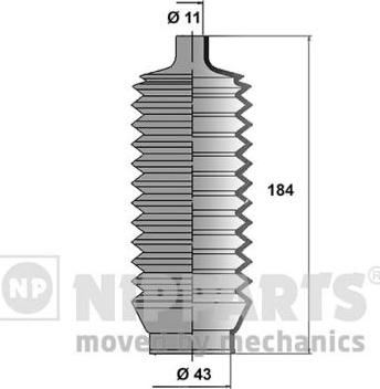 Nipparts J2845000 - Комплект маншон, кормилно управление vvparts.bg