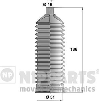 Nipparts J2840506 - Комплект маншон, кормилно управление vvparts.bg