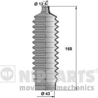 Nipparts J2840503 - Комплект маншон, кормилно управление vvparts.bg