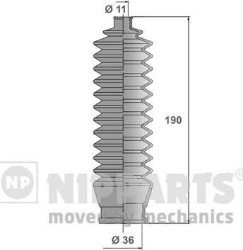 Nipparts J2843001 - Комплект маншон, кормилно управление vvparts.bg