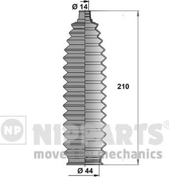 Nipparts J2842006 - Комплект маншон, кормилно управление vvparts.bg