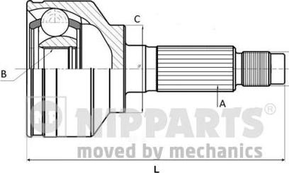 Nipparts J2830502 - Каре комплект, полуоска vvparts.bg