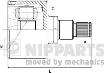 Nipparts N2834002 - Каре комплект, полуоска vvparts.bg