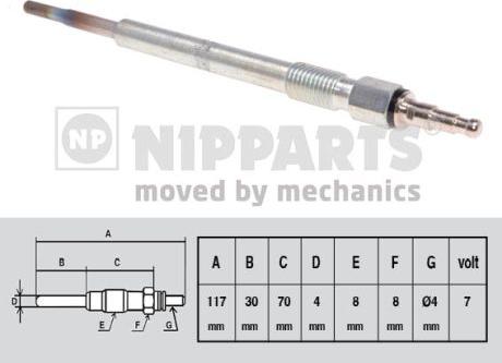 Nipparts N5715017 - Подгревна свещ vvparts.bg