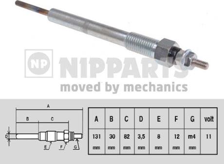 Nipparts N5710505 - Подгревна свещ vvparts.bg