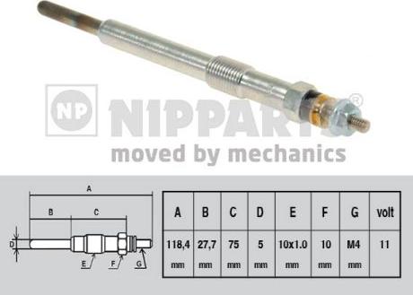 Nipparts N5718004 - Подгревна свещ vvparts.bg