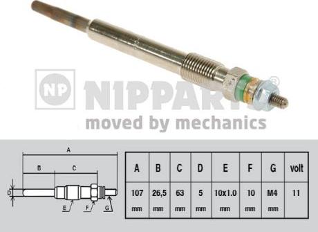 Nipparts N5718002 - Подгревна свещ vvparts.bg