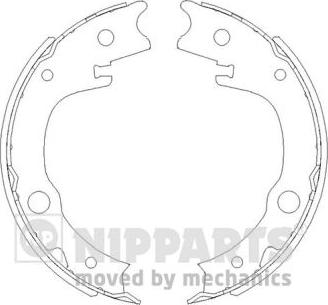 Nipparts N3502086 - Комплект спирачна челюст, ръчна спирачка vvparts.bg