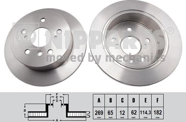 Nipparts N3312089 - Спирачен диск vvparts.bg