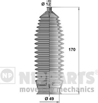 Nipparts N2840507 - Комплект маншон, кормилно управление vvparts.bg