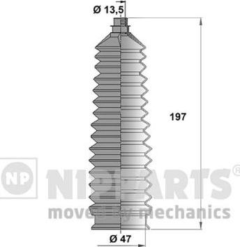 Nipparts N2840309 - Комплект маншон, кормилно управление vvparts.bg