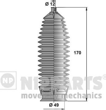 Nipparts N2840308 - Комплект маншон, кормилно управление vvparts.bg