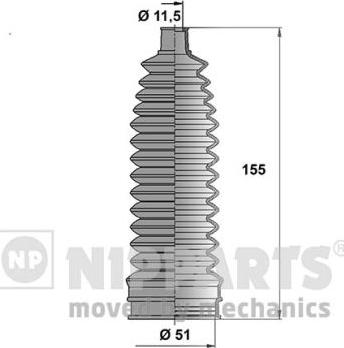 Nipparts N2841035 - Комплект маншон, кормилно управление vvparts.bg