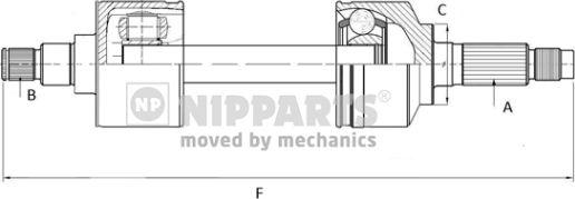 Nipparts N2800500 - Полуоска vvparts.bg