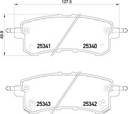 NISSAN D40601LB8E - Комплект спирачно феродо, дискови спирачки vvparts.bg