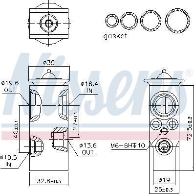 Nissens 999355 - Разширителен клапан, климатизация vvparts.bg