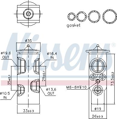 Nissens 999350 - Разширителен клапан, климатизация vvparts.bg