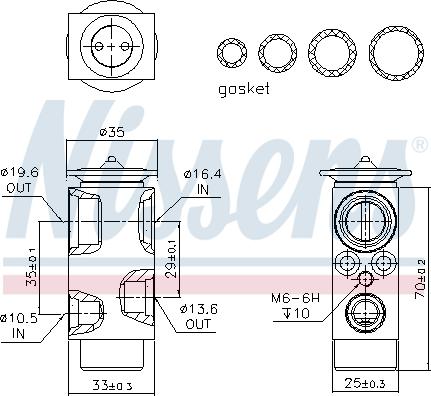 Nissens 999352 - Разширителен клапан, климатизация vvparts.bg