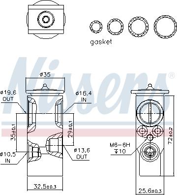 Nissens 999288 - Разширителен клапан, климатизация vvparts.bg