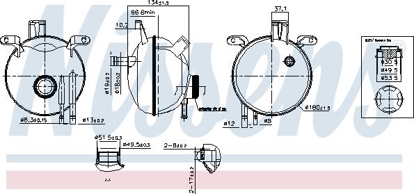 Nissens 996158 - Разширителен съд, охладителна течност vvparts.bg