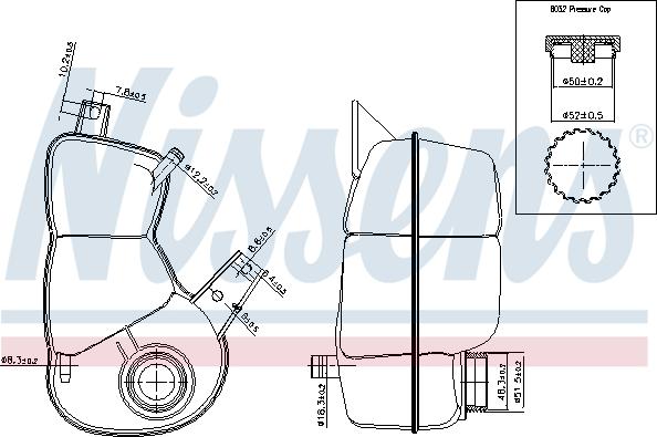 Nissens 996174 - Разширителен съд, охладителна течност vvparts.bg