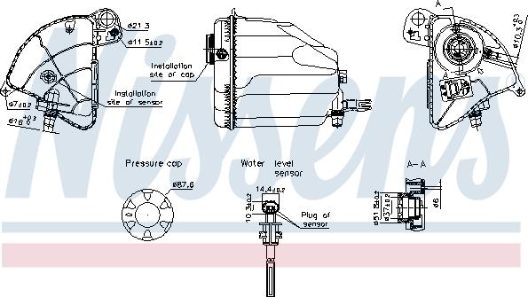 Nissens 996358 - Разширителен съд, охладителна течност vvparts.bg