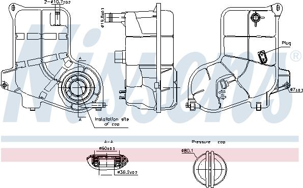 Nissens 996363 - Разширителен съд, охладителна течност vvparts.bg