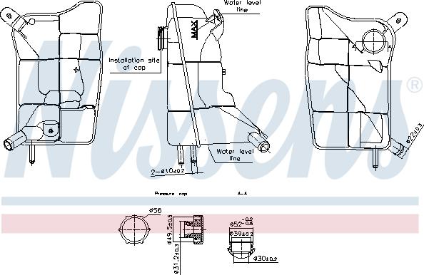 Nissens 996304 - Разширителен съд, охладителна течност vvparts.bg