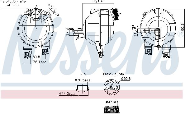 Nissens 996306 - Разширителен съд, охладителна течност vvparts.bg