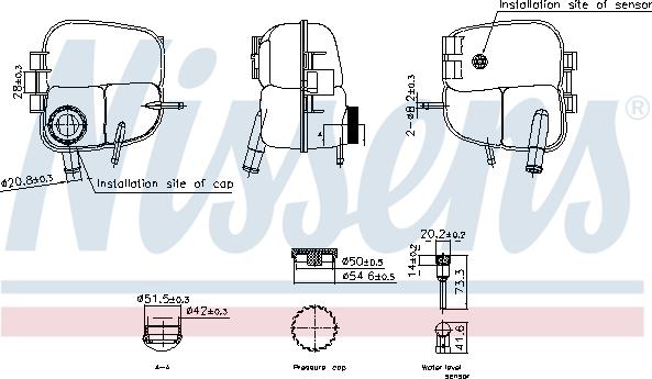 Nissens 996303 - Разширителен съд, охладителна течност vvparts.bg