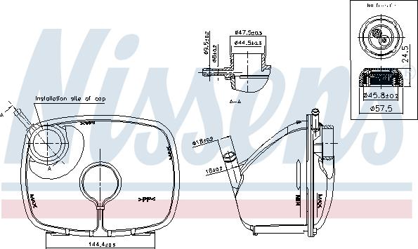 Nissens 996370 - Разширителен съд, охладителна течност vvparts.bg