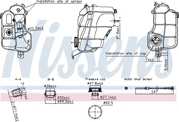 Nissens 996294 - Разширителен съд, охладителна течност vvparts.bg