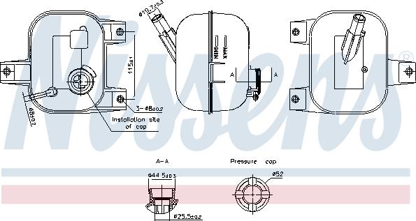 Nissens 996246 - Разширителен съд, охладителна течност vvparts.bg