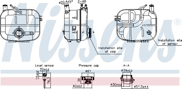 Nissens 996243 - Разширителен съд, охладителна течност vvparts.bg