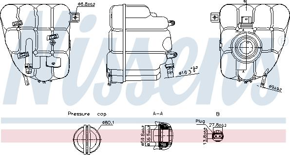 Nissens 996255 - Разширителен съд, охладителна течност vvparts.bg