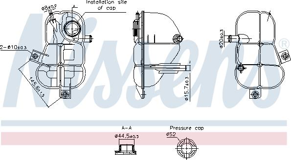 Nissens 996253 - Разширителен съд, охладителна течност vvparts.bg