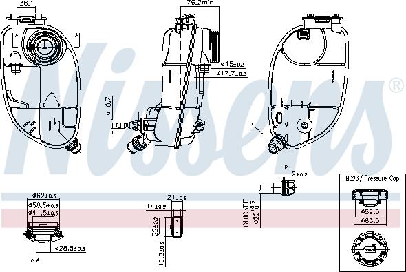 Nissens 996265 - Разширителен съд, охладителна течност vvparts.bg