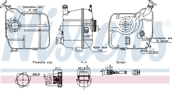 Nissens 996239 - Разширителен съд, охладителна течност vvparts.bg