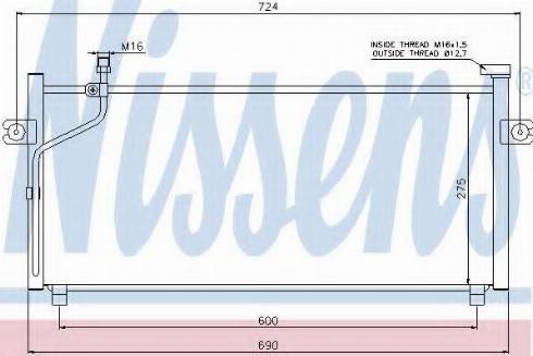 Nissens 94497 - Кондензатор, климатизация vvparts.bg