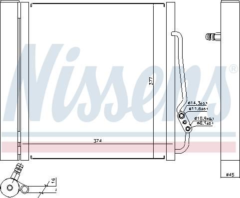 Nissens 94541 - Кондензатор, климатизация vvparts.bg