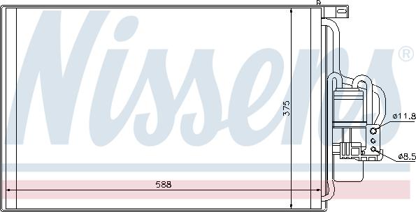 Nissens 94547 - Кондензатор, климатизация vvparts.bg
