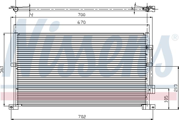 Nissens 94585 - Кондензатор, климатизация vvparts.bg